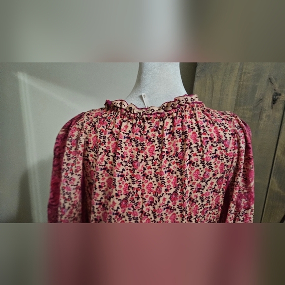 FREE PEOPLE Happy Feelings Midi/maxi Dress. Floral Pink/purple Multi. Size XS - Picture 16 of 16